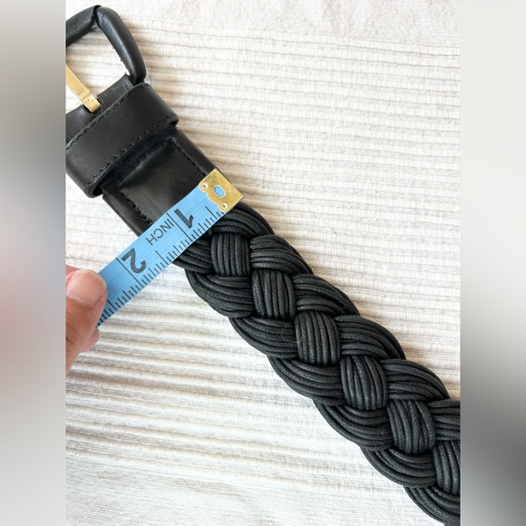 Woman’s Black Braided Rope Belt - Picture 6 of 8